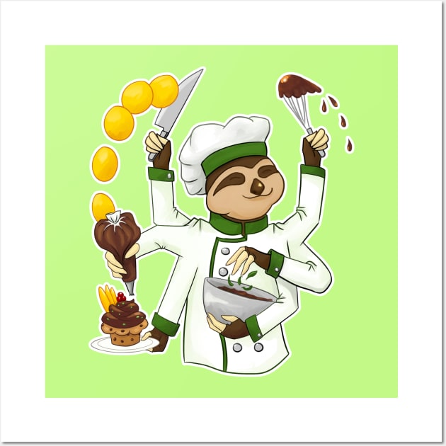 COMMISSIONS | Chef sloth Wall Art by hisameartwork